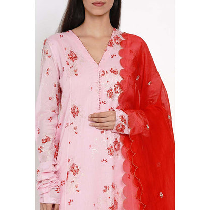 Label Earthen Gulabo Floral Kurta Pant with Dupatta (Set of 3)