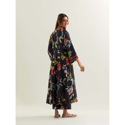 Label Earthen Black Cursa Kurta with Pant (Set of 2)