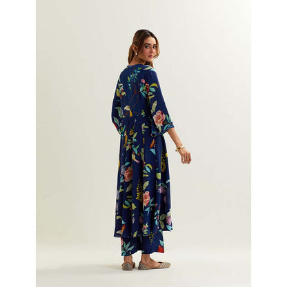 Label Earthen Blue Irena Kurta with Pant (Set of 2)