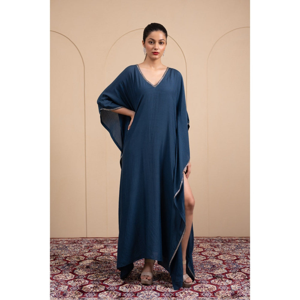 LABEL TANYA CHOPRA Blue Cotton Kaftan
