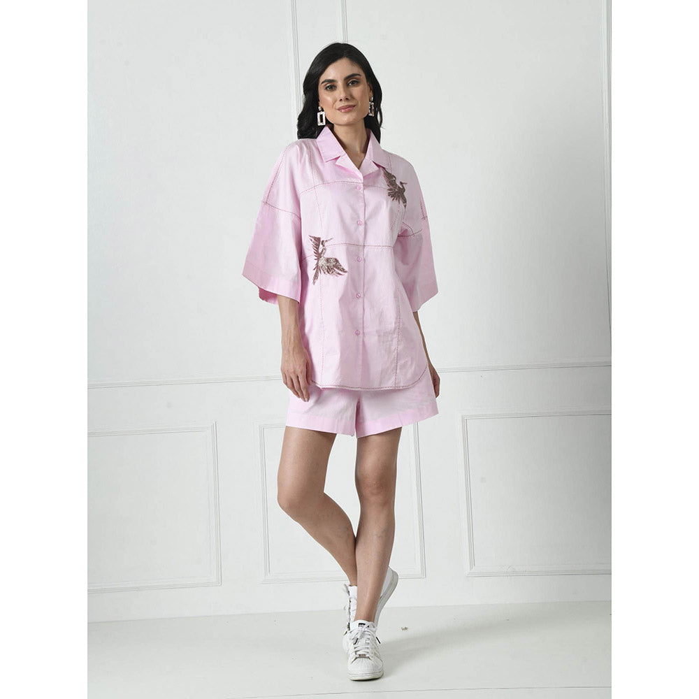 Sunanta Madaan Pink Luxury Cotton Co-Ord (Set of 2)