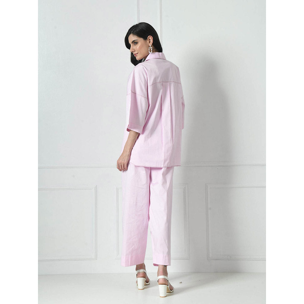 Sunanta Madaan Pink Luxury Cotton Co-Ord (Set of 2)