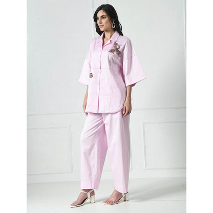 Sunanta Madaan Pink Luxury Cotton Co-Ord (Set of 2)