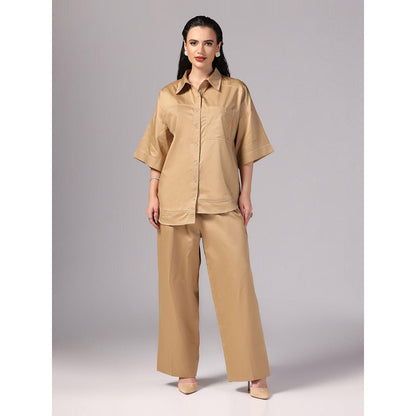 Sunanta Madaan Beige Colour Co-Ord (Set of 2)