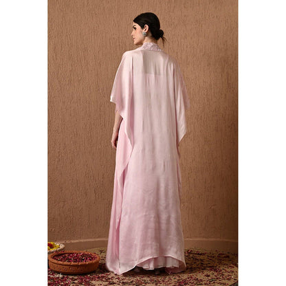 Sunanta Madaan Pink Indo Western Palazzo with Top and Cape