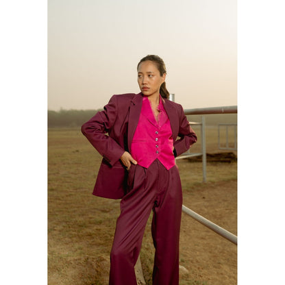 LABEL RAASA Zale Waist Coat Pink