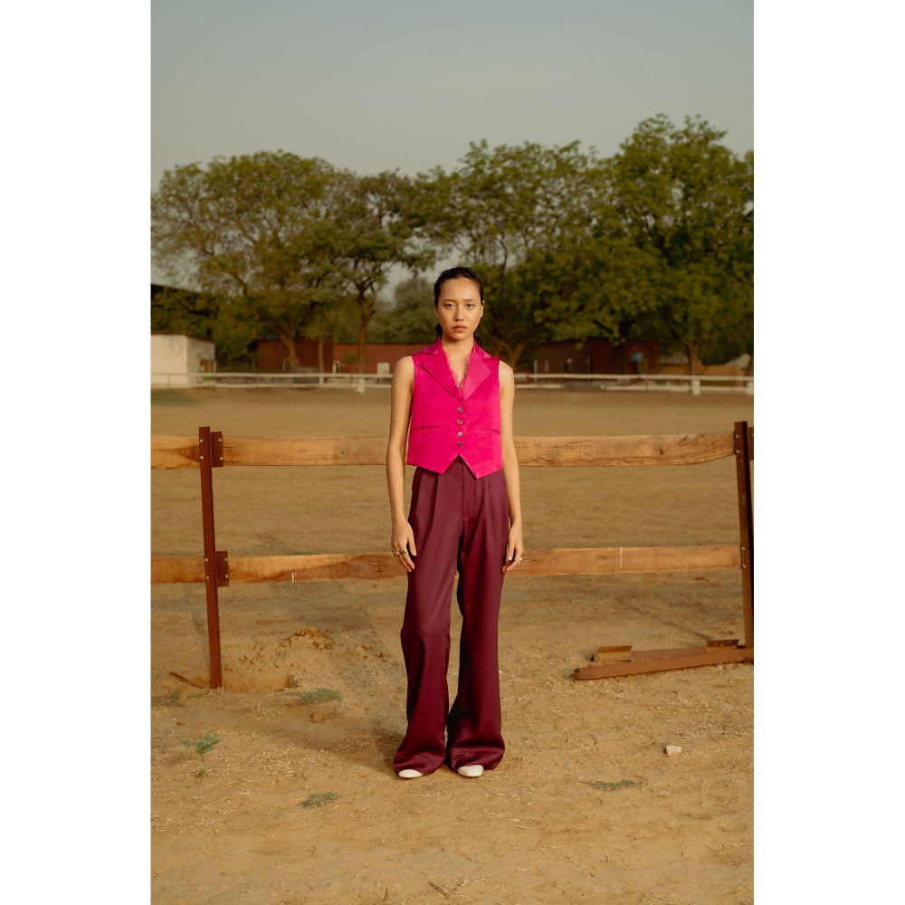 LABEL RAASA Zale Waist Coat Pink