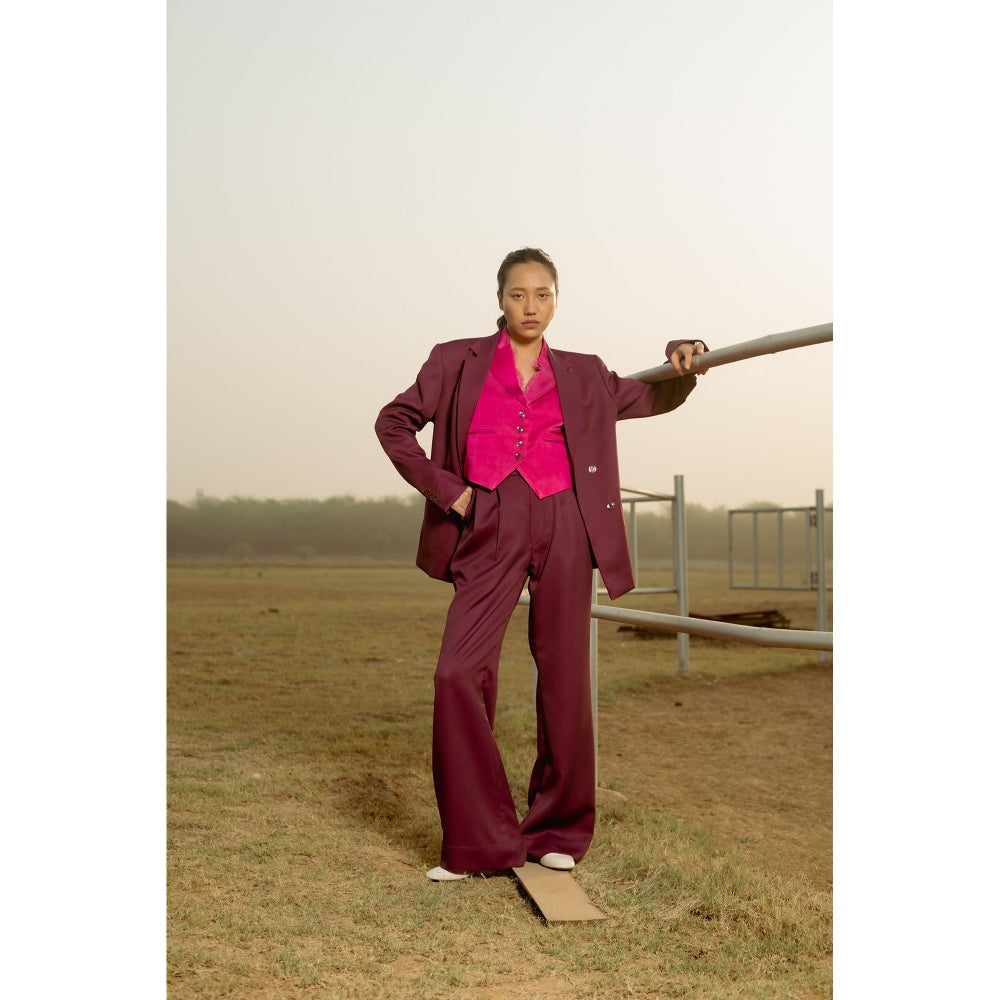 LABEL RAASA Zale Waist Coat Pink