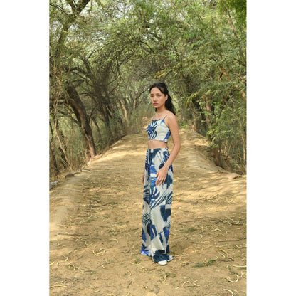 LABEL RAASA Blue Co-Ord (Set of 2)