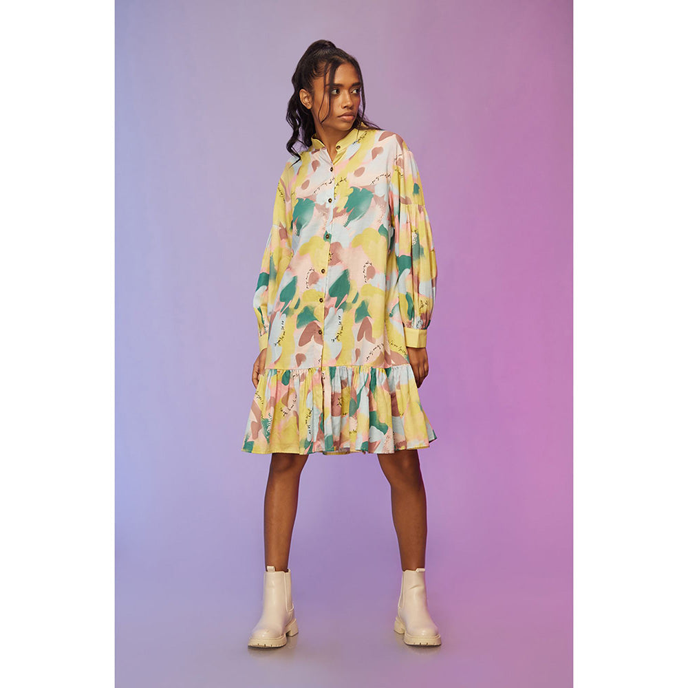 Label SOUS Multi-Colour Morden Edge Dress