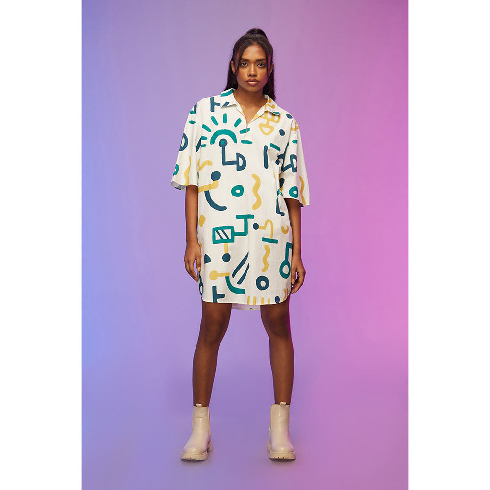 Label SOUS White Laid-Back Boxy Dress