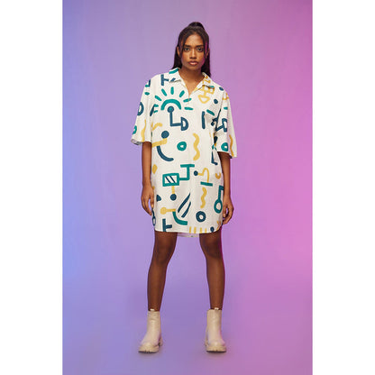 Label SOUS White Laid-Back Boxy Dress