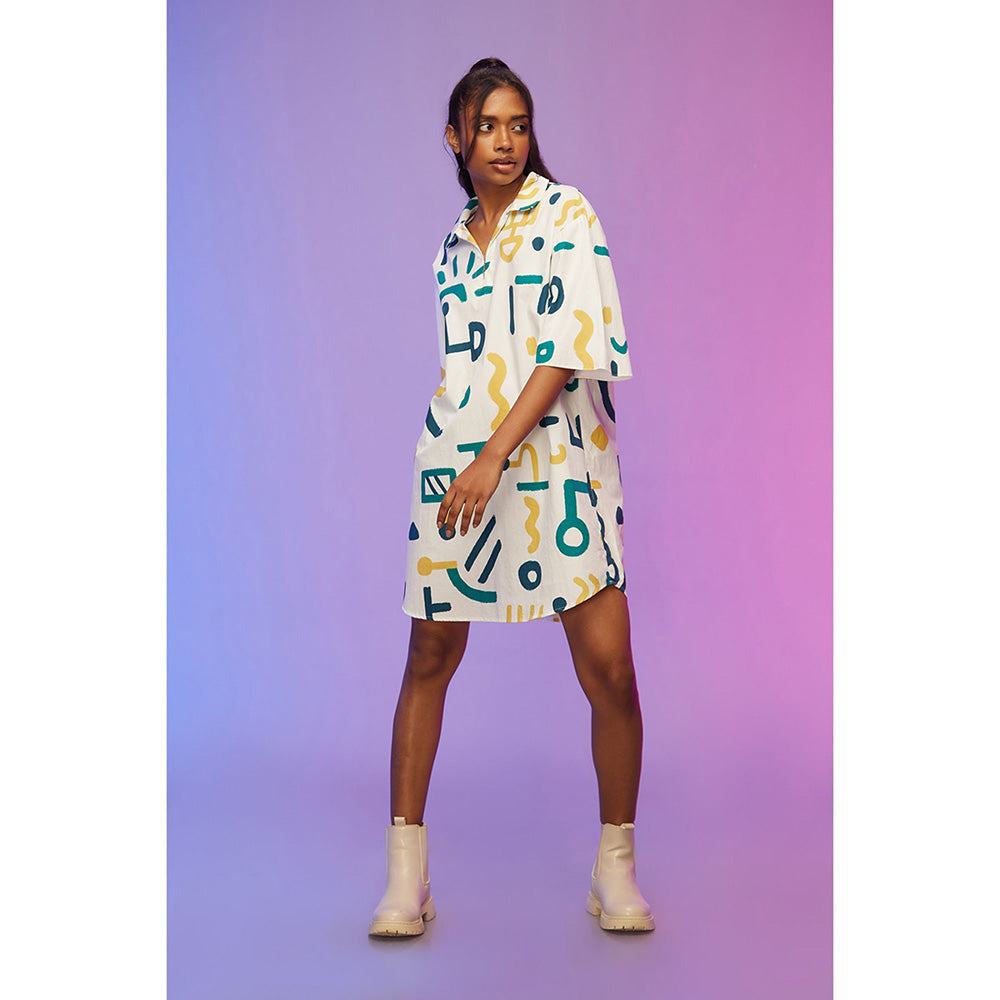 Label SOUS White Laid-Back Boxy Dress