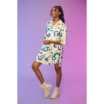 Label SOUS White Laid-Back Boxy Dress