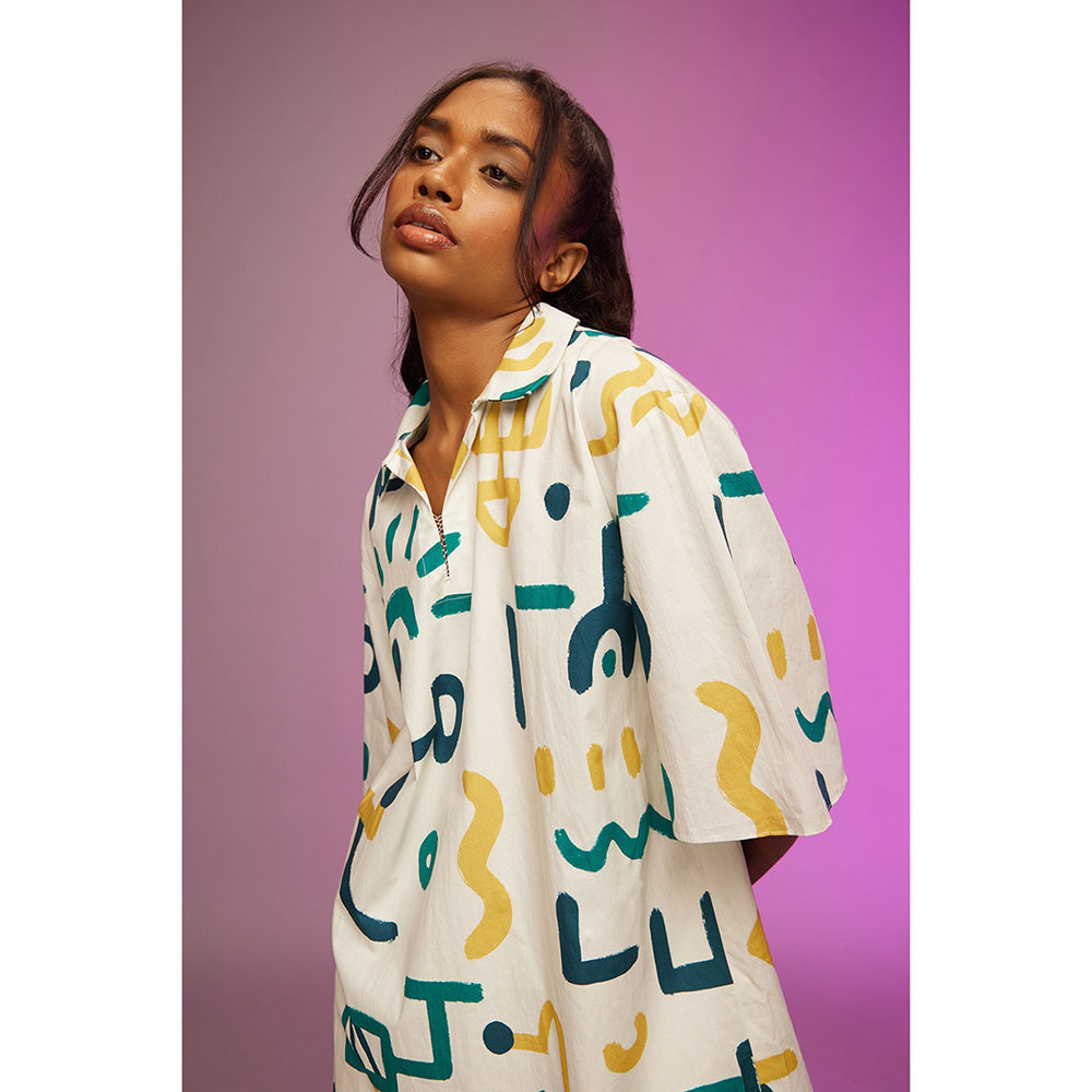 Label SOUS White Laid-Back Boxy Dress