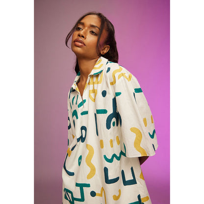 Label SOUS White Laid-Back Boxy Dress