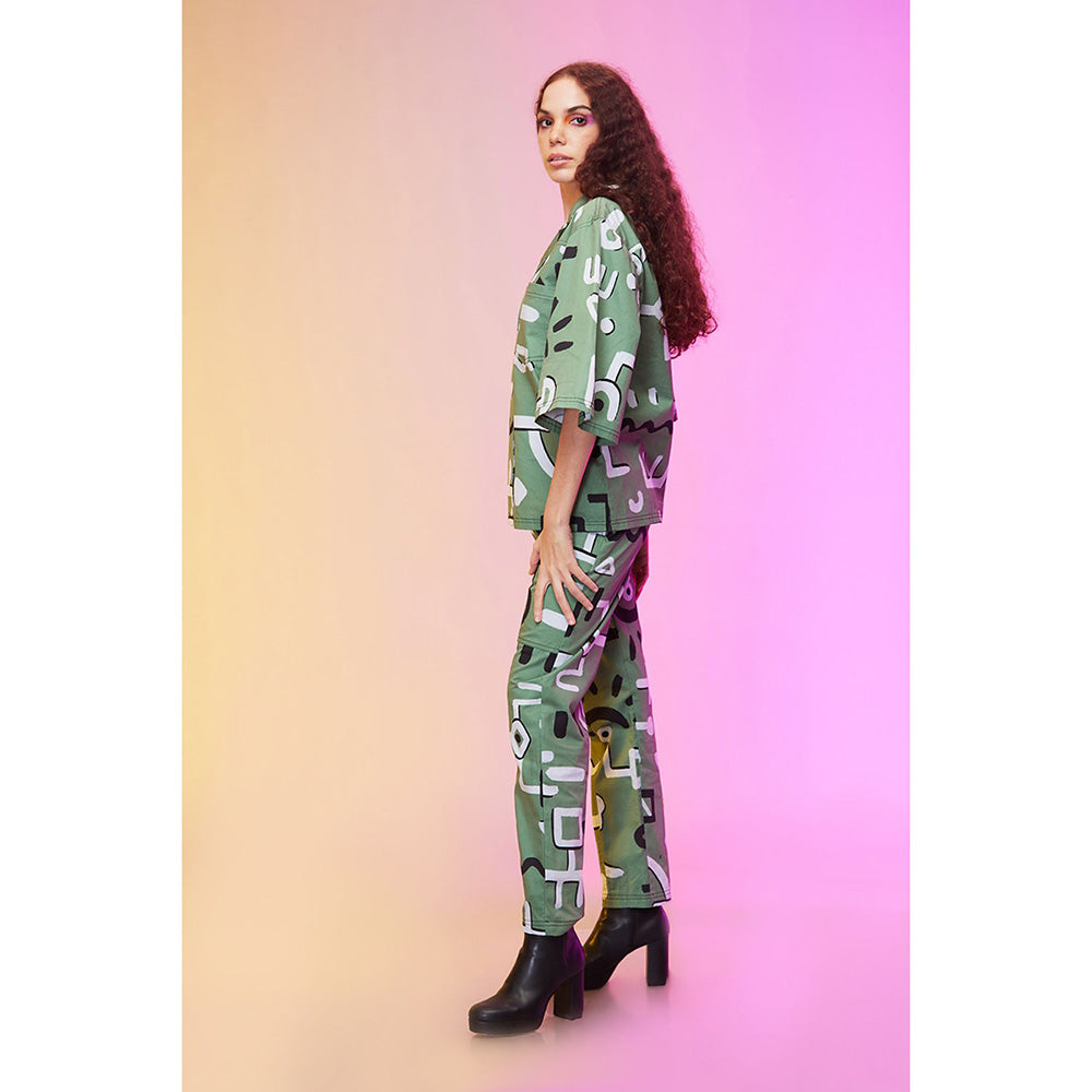Label SOUS Green Comfy Co-Ord (Set of 2)