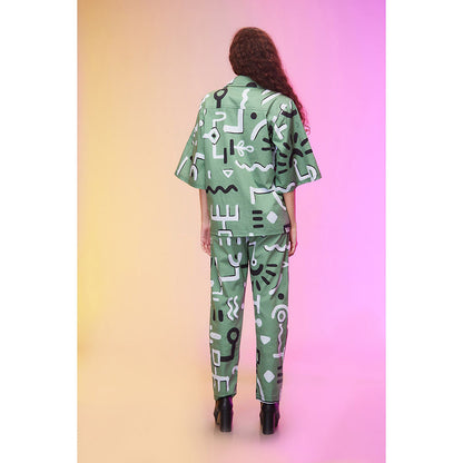 Label SOUS Green Comfy Co-Ord (Set of 2)