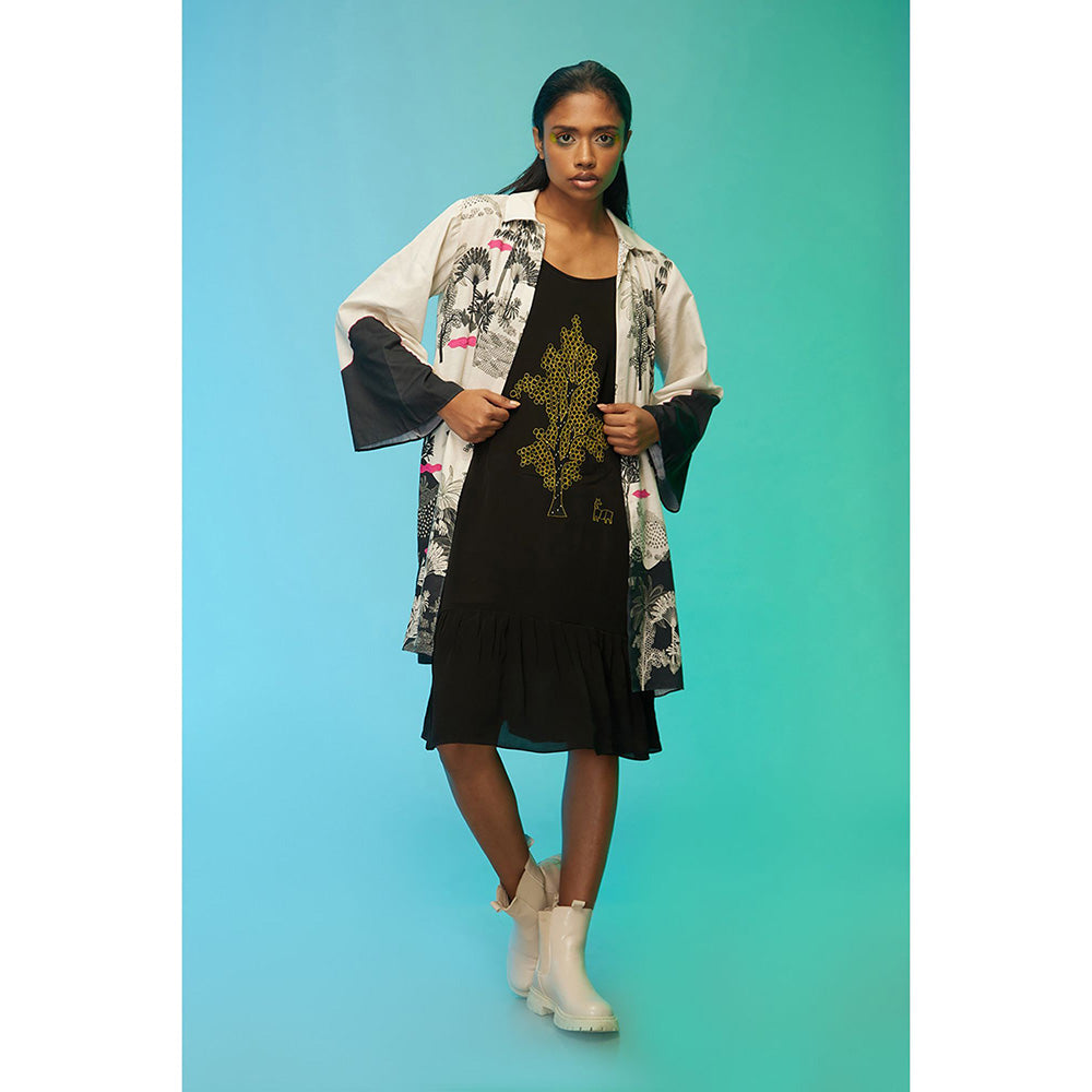 Label SOUS Black Boho Babe Dress With Jacket (Set of 2)