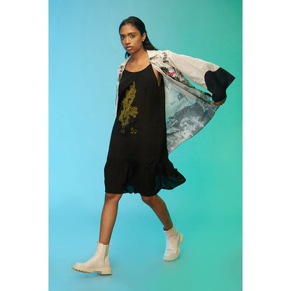 Label SOUS Black Boho Babe Dress With Jacket (Set of 2)