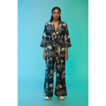 Label SOUS Navy Blue Wildlife Co-Ord (Set of 2)