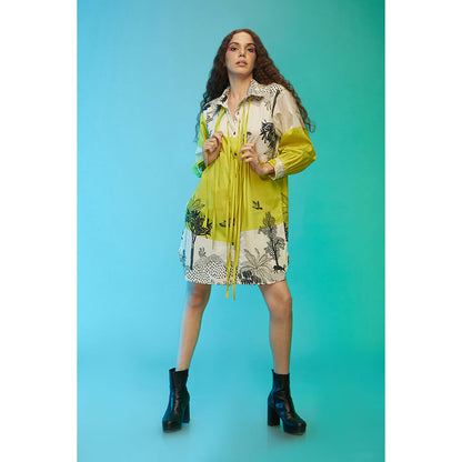 Label SOUS Green Interlaced Travel Dress