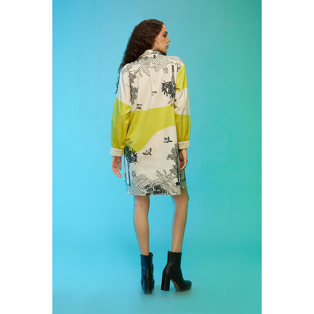 Label SOUS Green Interlaced Travel Dress