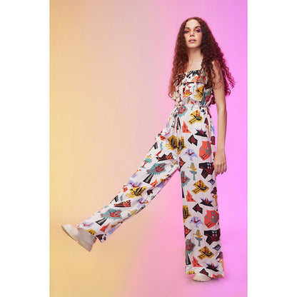Label SOUS White Pretty Pastel Jumpsuit