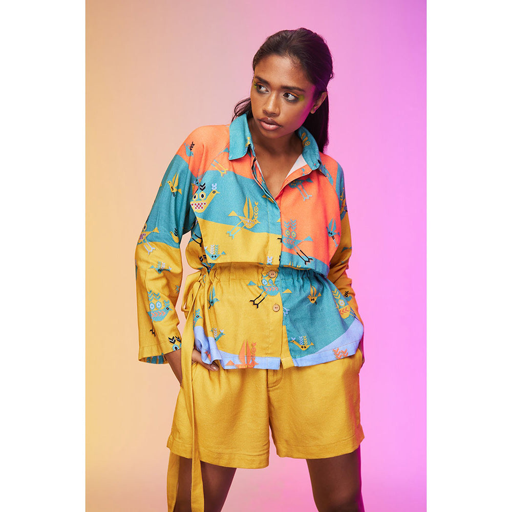 Label SOUS Yellow Whispering Bird Co-Ord (Set of 2)