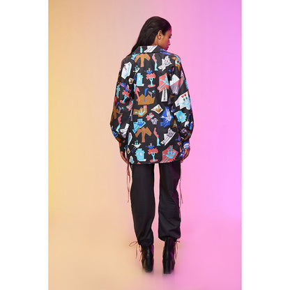 Label SOUS Black Fluttering Sparrow Co-Ord (Set of 2)