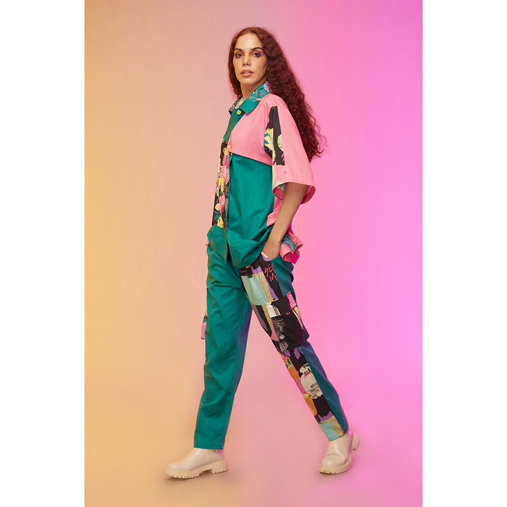 Label SOUS Green Cityscape Co-Ord (Set of 2)
