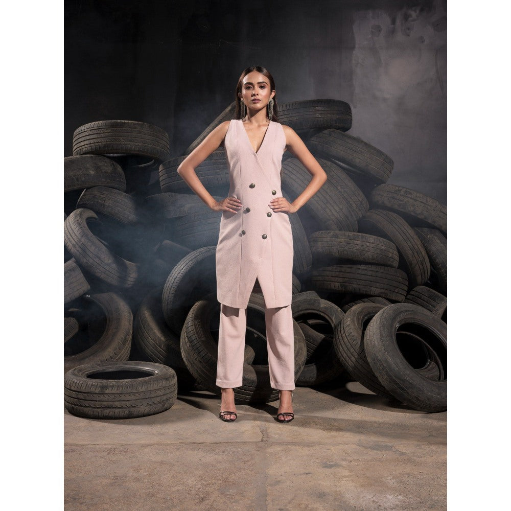 Label Suravika S Beige Hemingway Co-Ord (Set of 2)