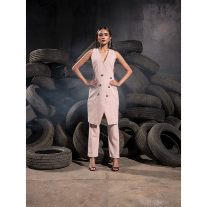 Label Suravika S Beige Hemingway Co-Ord (Set of 2)