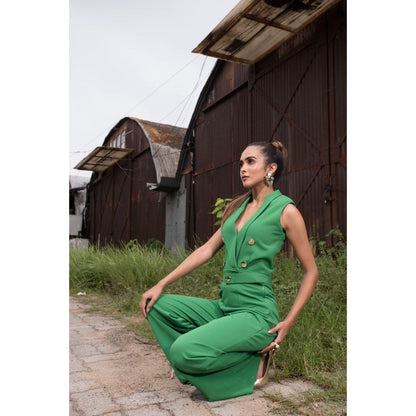 Label Suravika S Green Parakeet Co-Ord (Set of 2)