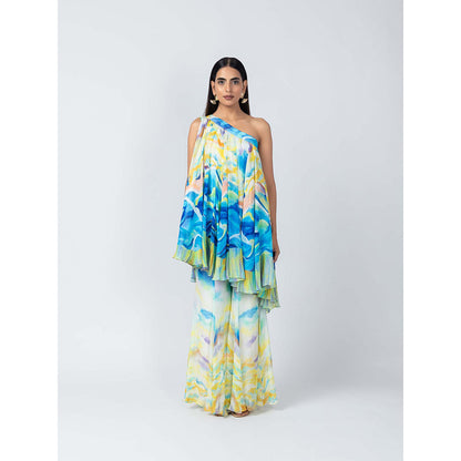 LABEL NAARITI Osheen Multi-Color Top with Sharara (Set of 2)
