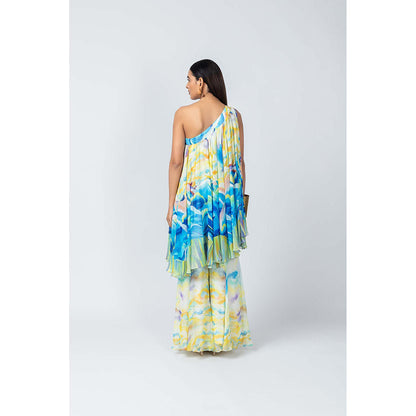 LABEL NAARITI Osheen Multi-Color Top with Sharara (Set of 2)