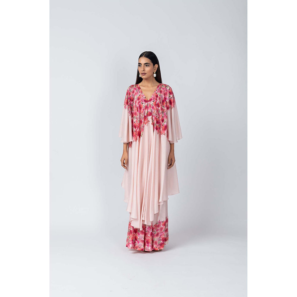 LABEL NAARITI Gul Pink Kurta, Palazzo (Set of 2)
