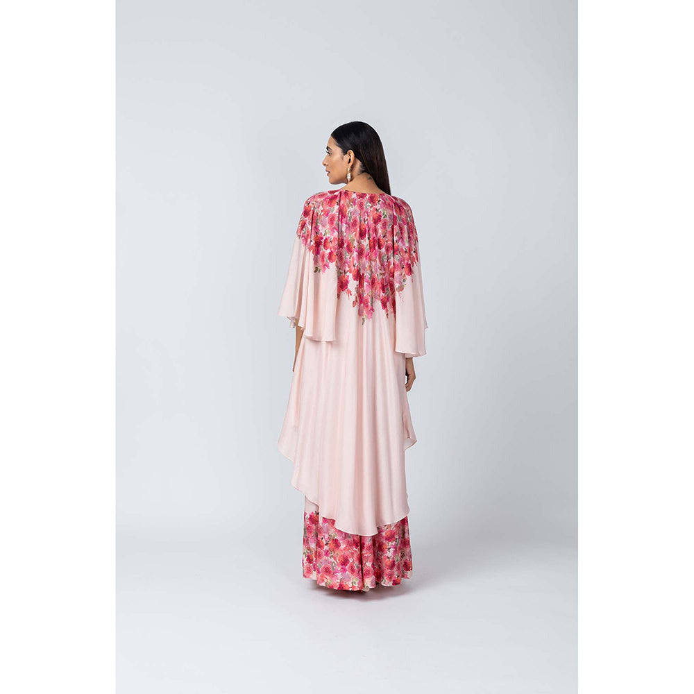 LABEL NAARITI Gul Pink Kurta, Palazzo (Set of 2)