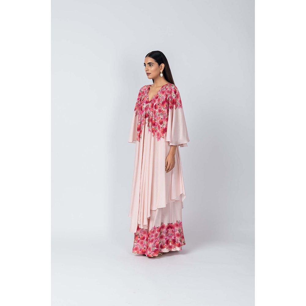 LABEL NAARITI Gul Pink Kurta, Palazzo (Set of 2)