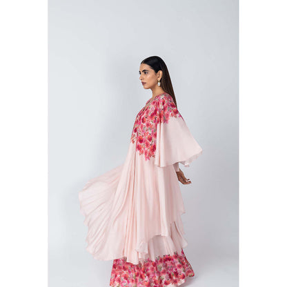 LABEL NAARITI Gul Pink Kurta, Palazzo (Set of 2)
