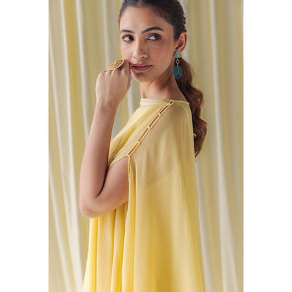 LABEL NAARITI Zerina Yellow Top with Pant