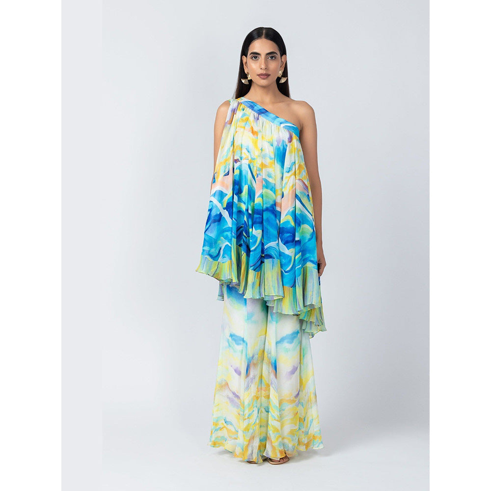 LABEL NAARITI Osheen Multicolor Top with Sharara