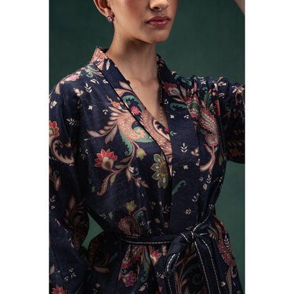LABEL NAARITI Yasmin Black Regular Fit Co-Ord Set
