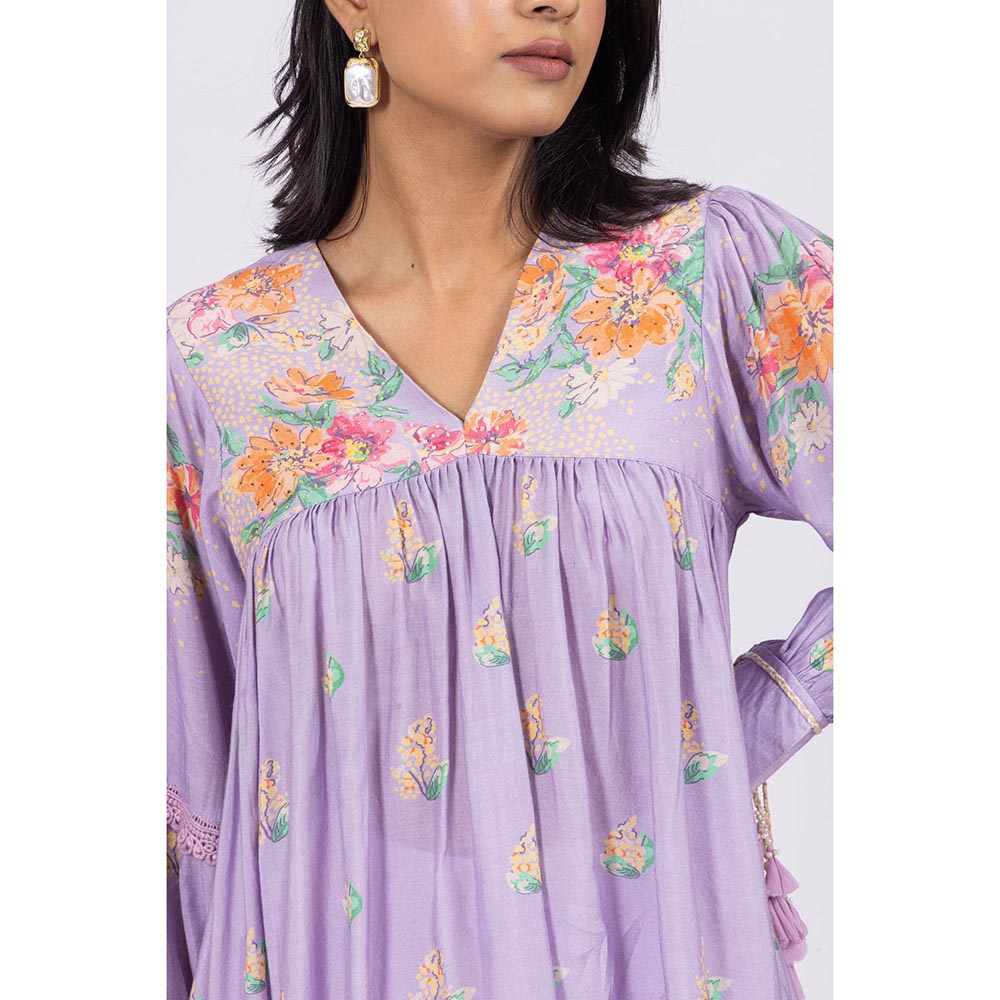 LABEL NAARITI Zoya Purple Thread Work Dhoti Sets