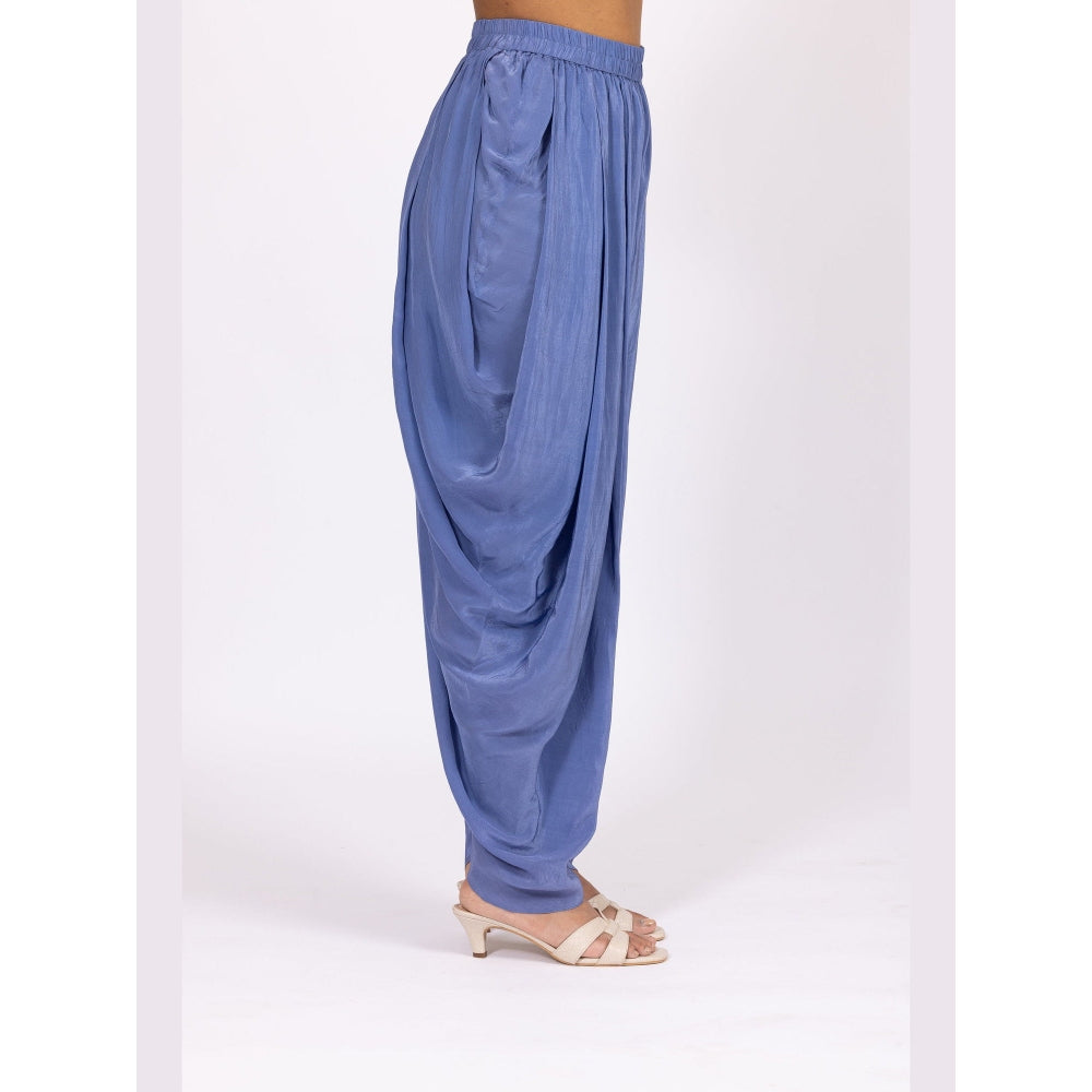 LABEL NAARITI Aza Blue Thread Work Dhoti Sets