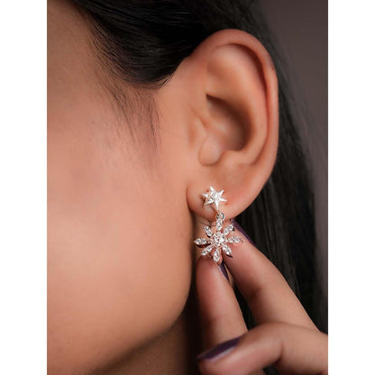 Label Ruby Snowflake Bloom Diamond Necklace and Earrings