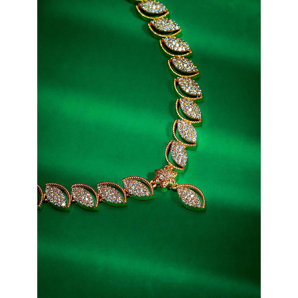 Label Ruby Exquisite Leaf-Motif Diamond Necklace