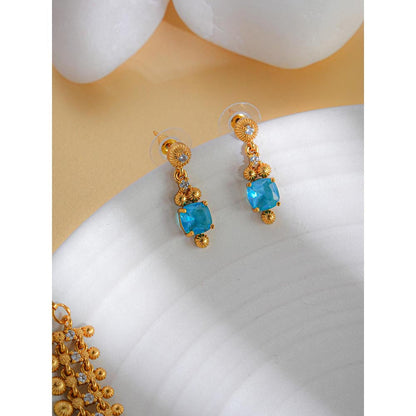 Label Ruby Luxury Emerald and Gold Blue Jewellery Set