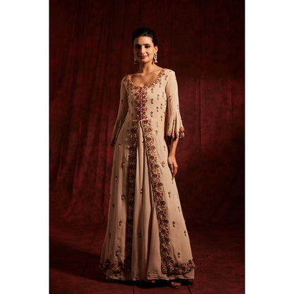 Label Gayatri Bishnoi Cream Fit and Flare Gown