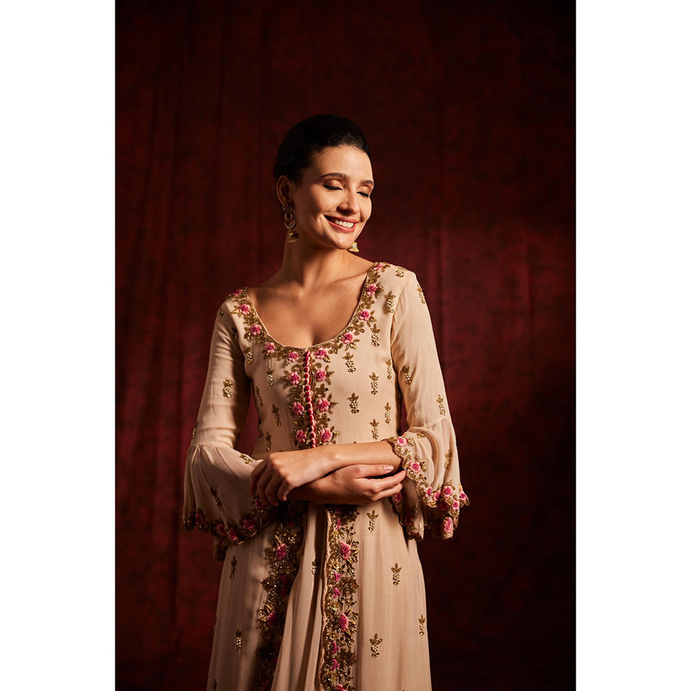 Label Gayatri Bishnoi Cream Fit and Flare Gown